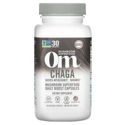 Om Mushrooms　チャーガ、667mg、ベジカプセル90粒