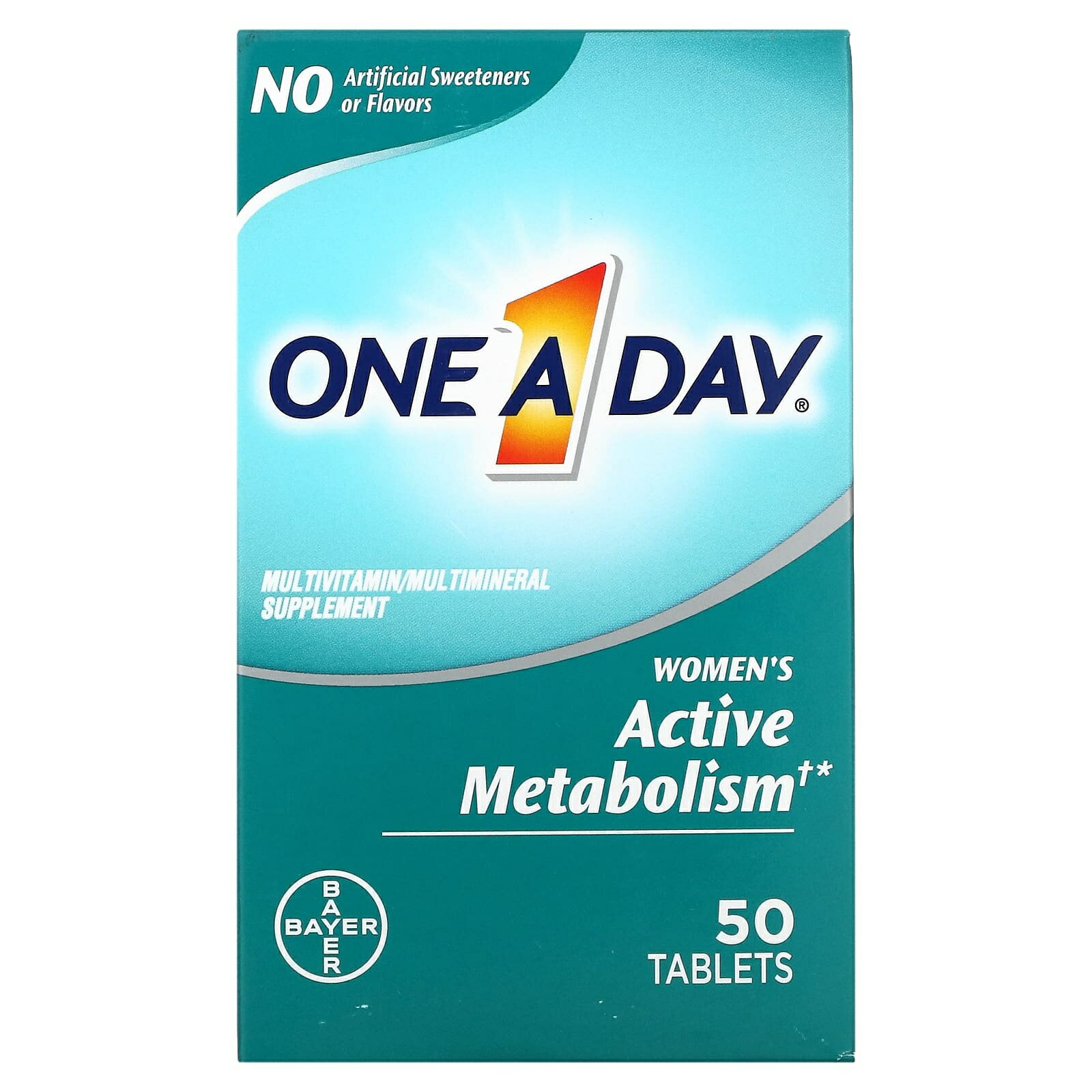 One-A-Day, 女性の活発な代謝 (Women's Active Metabolism) マルチビタミン/マルチミネラルサプリメント、50錠