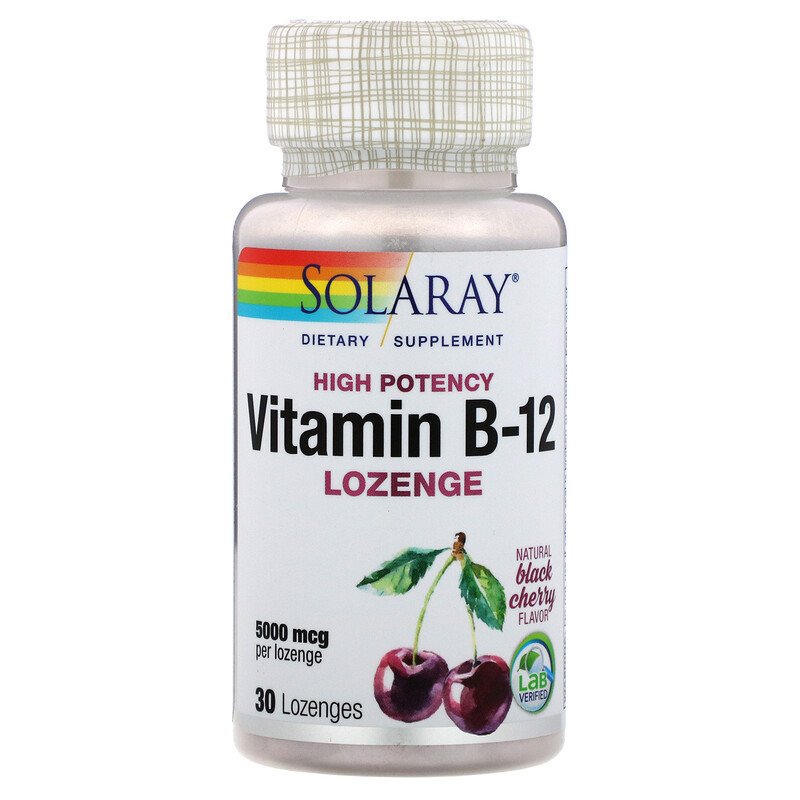 ●ご使用の目安　As a dietary supplement, take one lozenge daily or as needed.●英語商品名　Vitamin B-12 (5000mcg) 30 lzngs●メーカー名　SOLARAY社●内容量　30ロレンジ●商品総重量　42.5g●成分内容（1ロレンジ中)Total Carbohydrate ＜1g ＜1　Vitamin B-12 5000mcg 83333　Other Ingredients: Sorbitol, Stearic Acid, Natural Flavors, Silica, Citric Acid and Malic Acid. 1) 広告文責　池田昭広　050-3593-7343 2) メーカー名　SOLARAY 3) 原産国　アメリカ合衆国 675) 商品区分　健康食品　