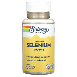 Solaray　セレン、200mcg、植物性カプセル90粒