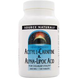 SOURCE NATURALS社　アセチルL-カルニチン&アルファリポ酸(650mg) 120錠