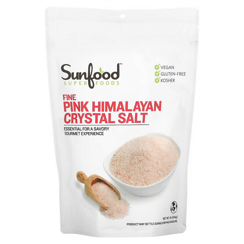 Sunfood, ファインヒマラヤンクリスタルソルト、454g（1lb）