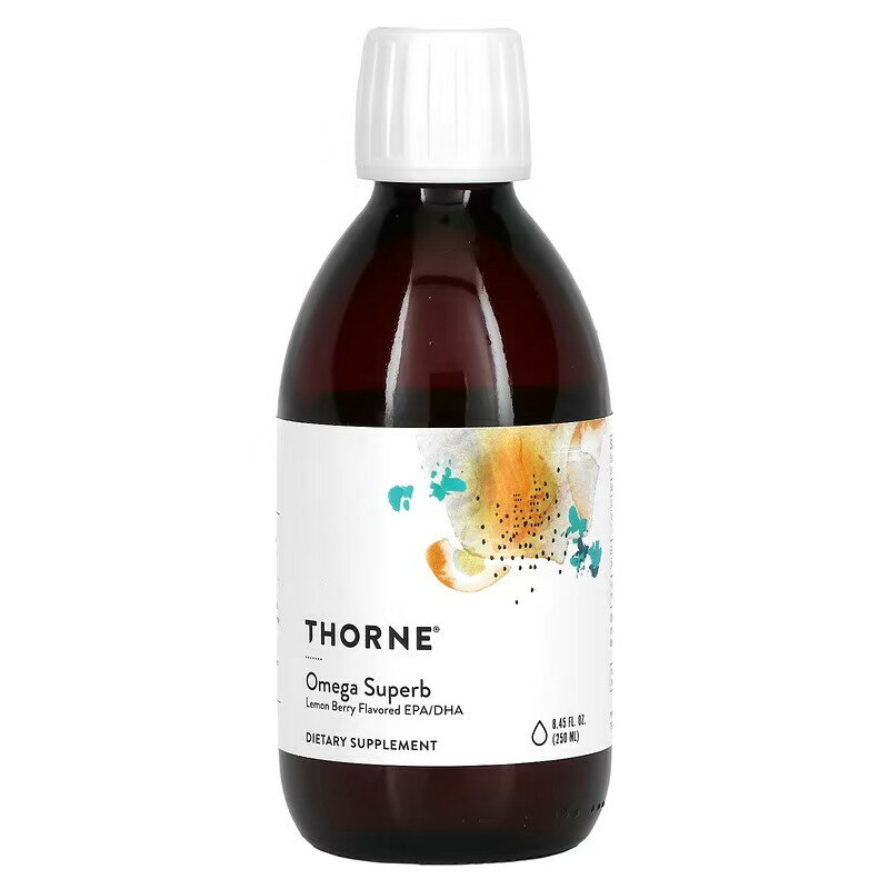 Thorne Research　Omega Superb（オメガサパーブ）、レモンベリー風味、250ml（8.45液量オンス）