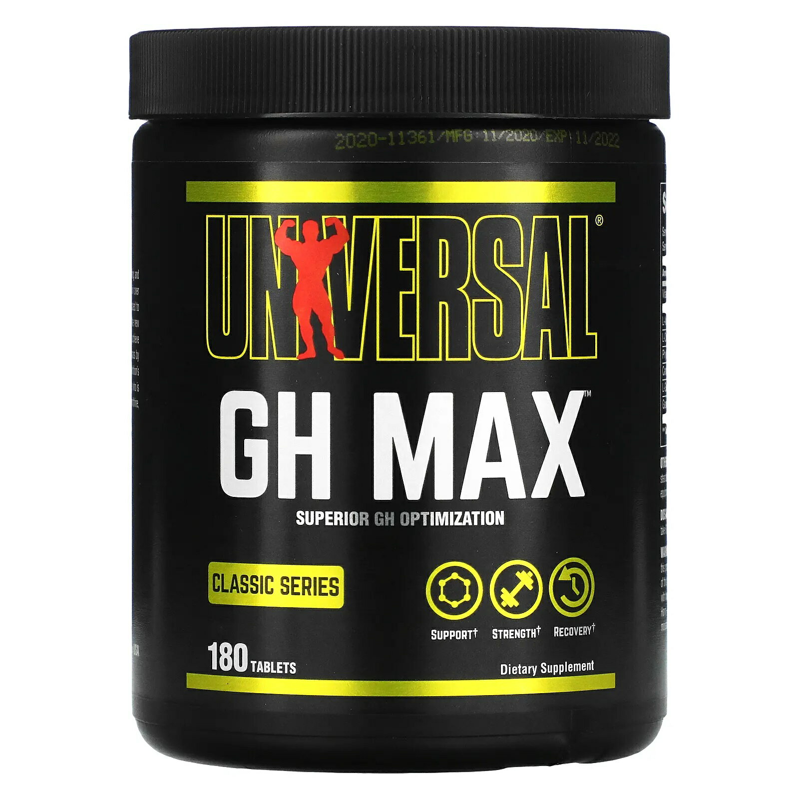 Universal Nutrition GH（成長ホルモン）マックス GHサポートサプリメント 180錠
