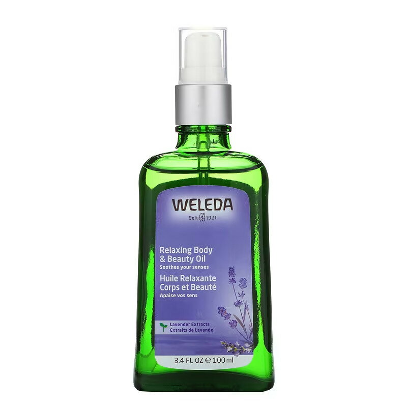 Weleda　リラクシングボディ & ビューティーオイル、ラベンダーエキス、3.4液量オンス (100 ml)