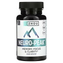 Zhou Nutrition　ニューロピーク（Neuro-Peak）、カプセル30錠