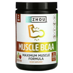 Zhou Nutrition　マッスルBCAA、マキシマム・マッスル・フォーミュラ、トロピカル・パンチ、11.6オンス（330g）