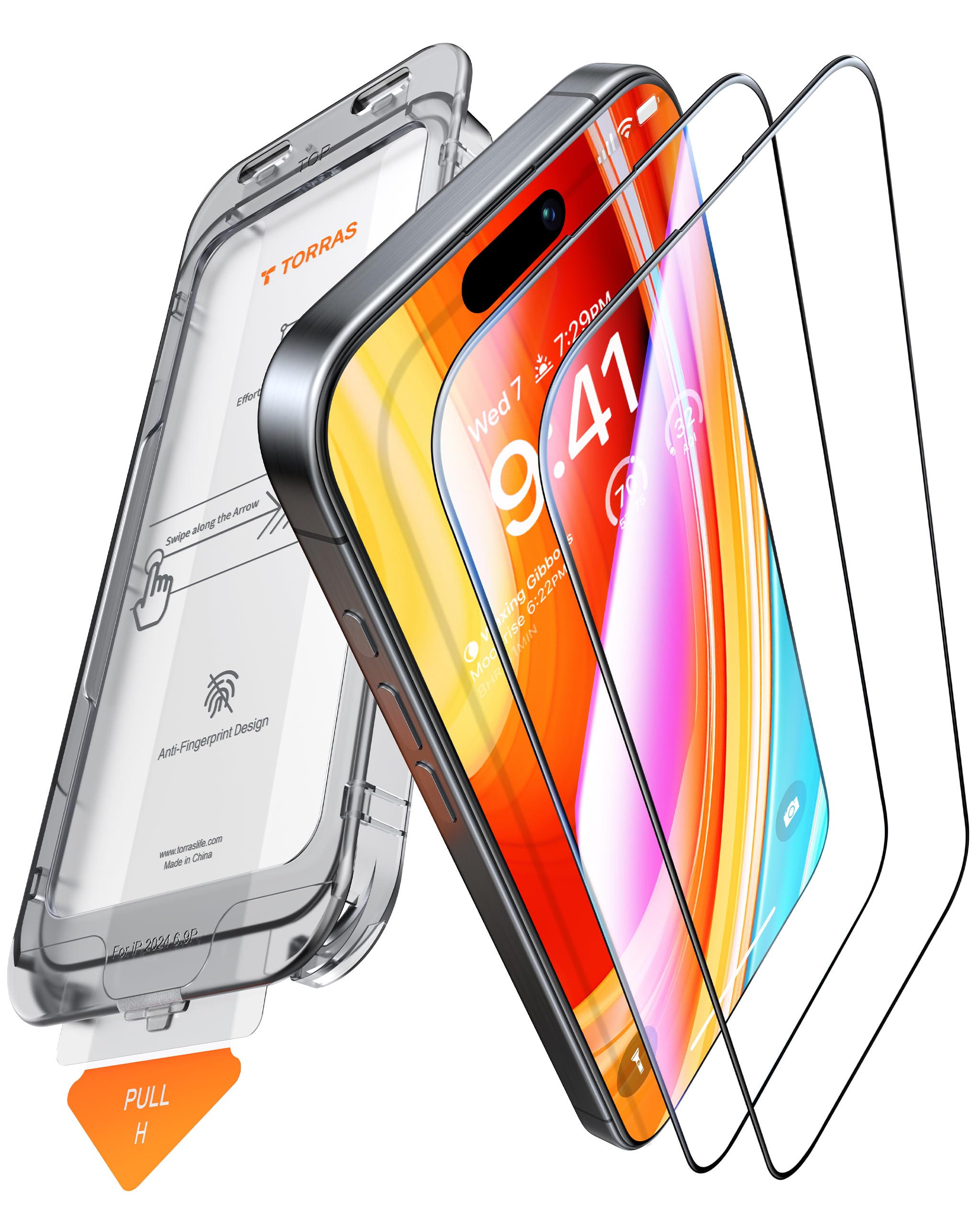 TORRAS iPhone 16 Pro Max  饹ե ɻ 饵 ࡼå ˺ٱ 9Hۤ Ҷ...