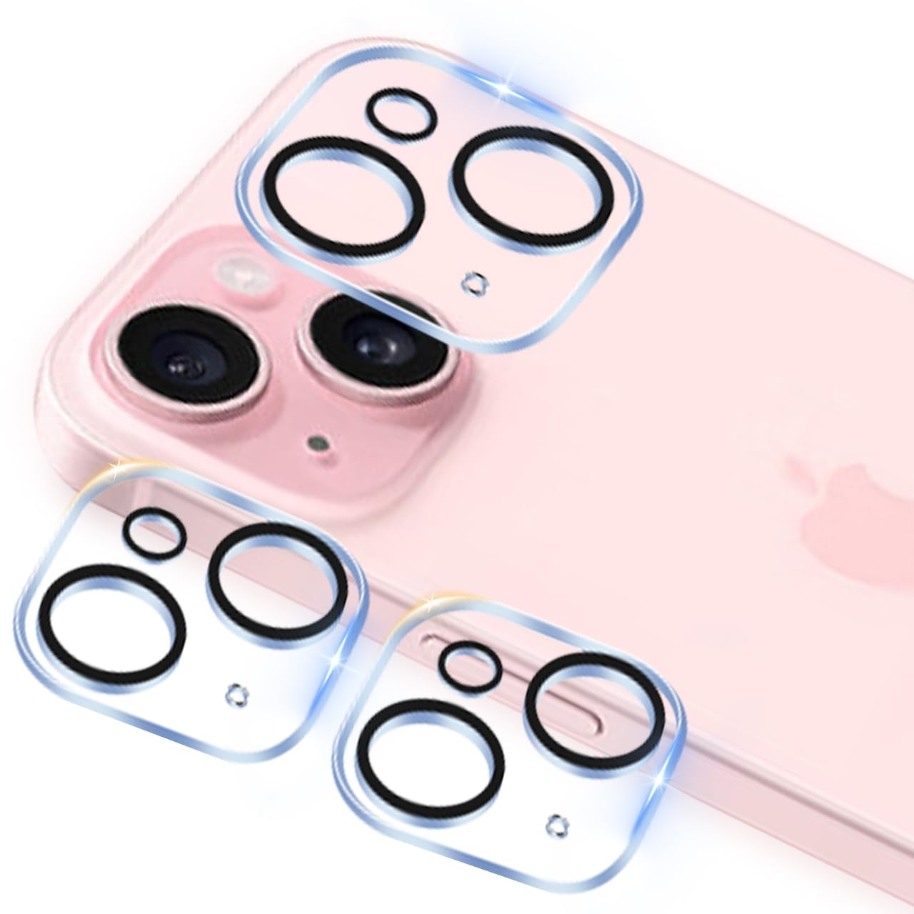 樂天商城 - cronincards 対応 iphone 15 / iphone 15 Plus レンズ保護フィルム（3枚入）【 国産旭硝子素材 レンズフィルム 】 対応 アイフォン 15 / 15 プラス フイルム 対応 いpほね15 カメラ保護フィルム 【 3D Touch対