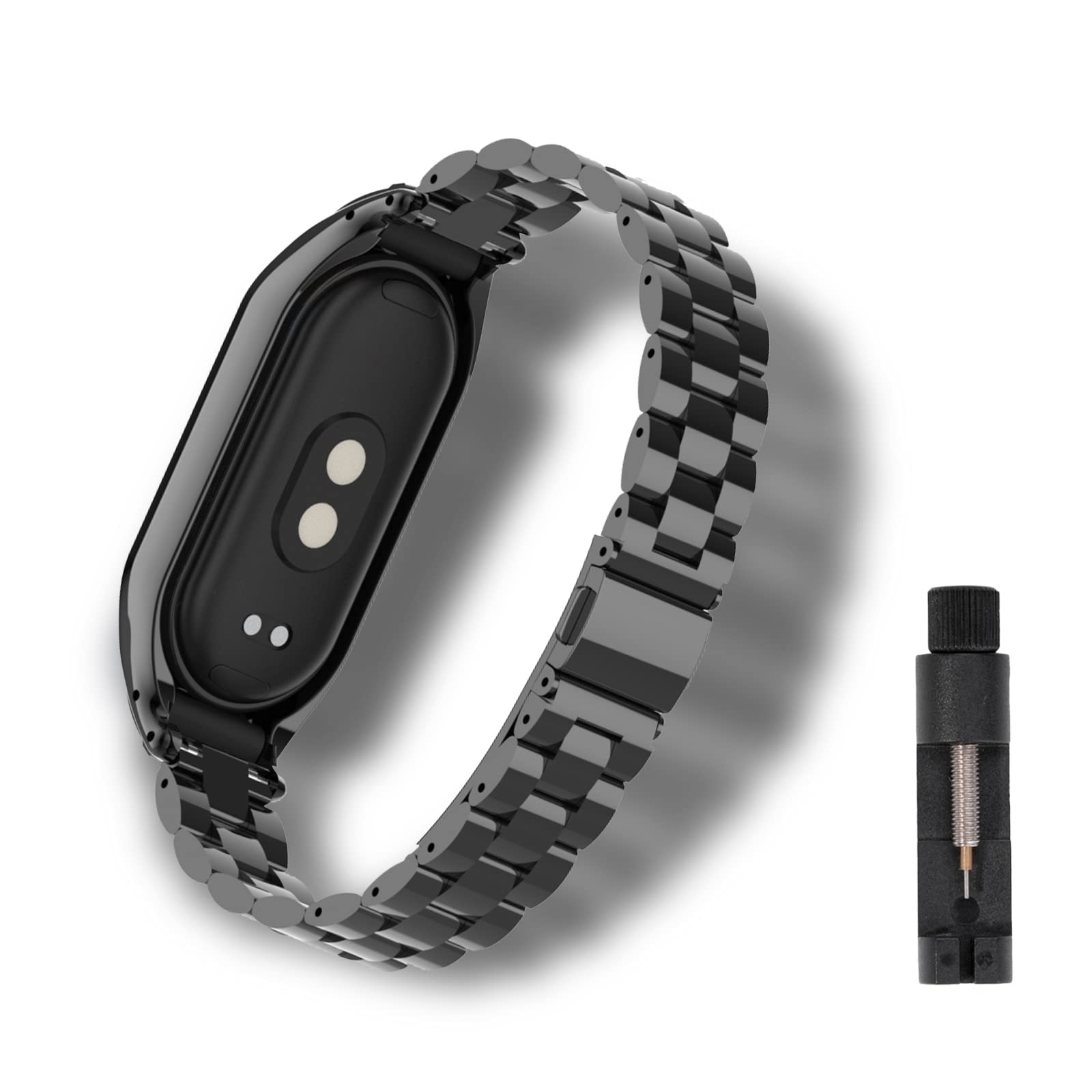  バンド Xiaomi Smart Band 8 / Xiaomi Band 8 対応 交換バンド ビジネス風 ステンレス製 サイズ調節可能 調整工具付き 交換ベルト 替えベルト コンパチブル Xiaomi Smart Band 8 / Xiaomi Band 8 バンド ブ