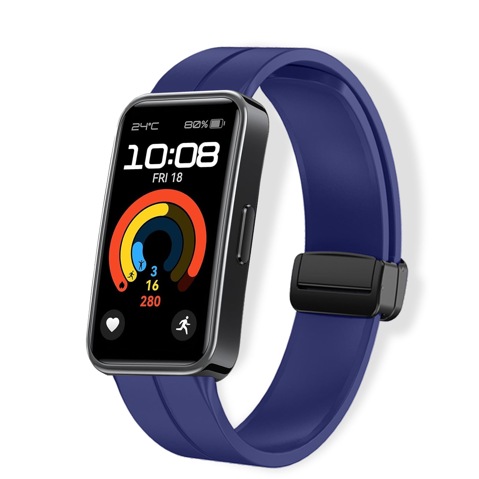  交換バンド Huawei Band 9 / Huawei Band 8 対応 交換ベルト 磁気クラス 高質量 シリコン 軽量 ストラップ 柔らかい メンズ＆レディース用 Huawei Band 9 / Huawei Band 8 バンド - ブルー