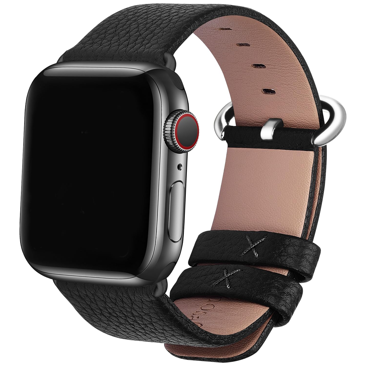Fullmosa Apple Watch対応 バンド 38mm 40mm 41mm ベルト アップルウォッチバンド apple watch 9 8 7 6 5 4 3 2 1 SE SE2 Ultra Ultra2 バンド 本革レザー 交換バンド ブラック