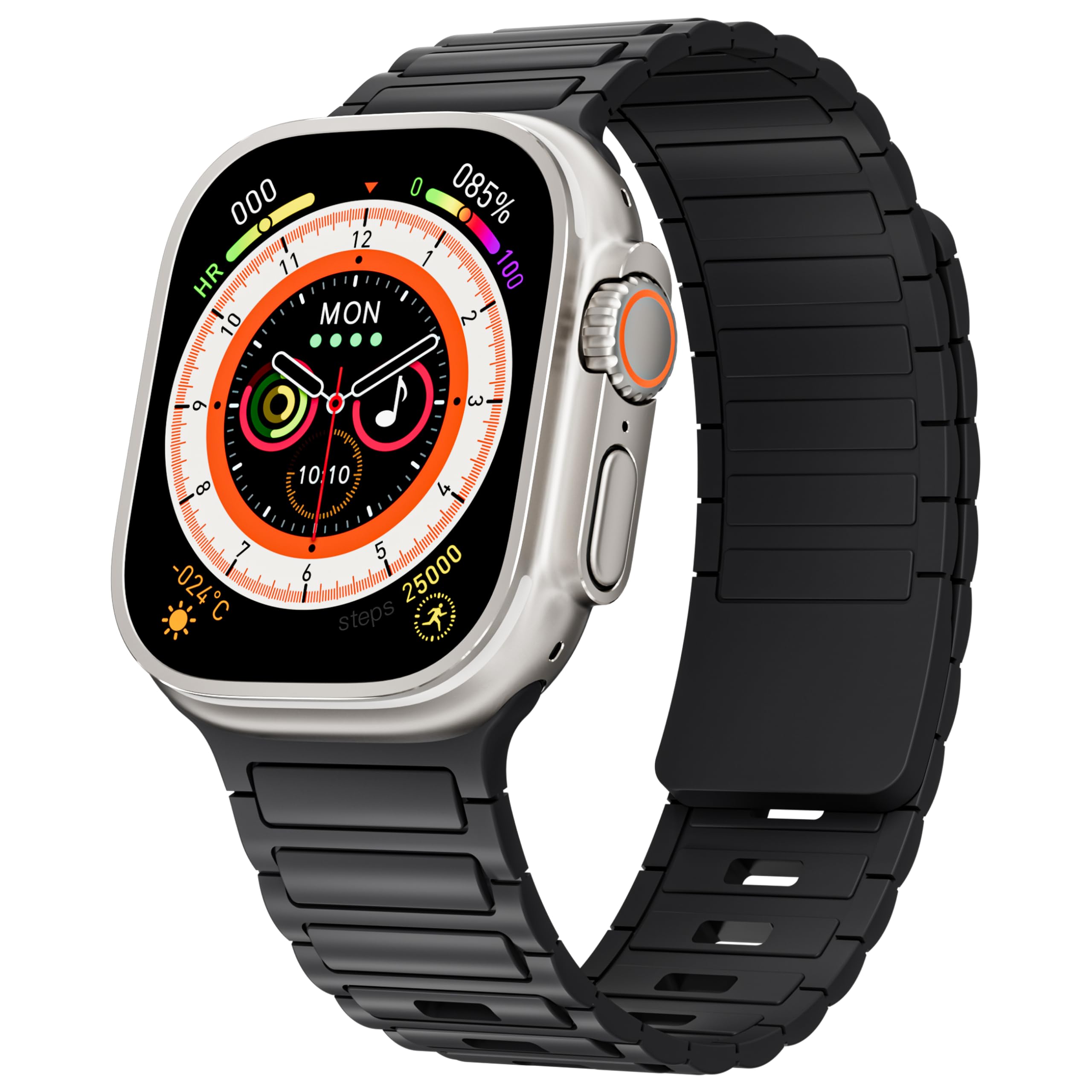 樂天商城 - コンパチブル apple watch バンド マグネット 46mm 42mm 45mm 44mm 49mm 41mm 40mm 42mm 38mm メンズ レディース、外しにくい安全バックル付きのシリコン磁石スポーツバンド コンパチブル アップルウォッチ