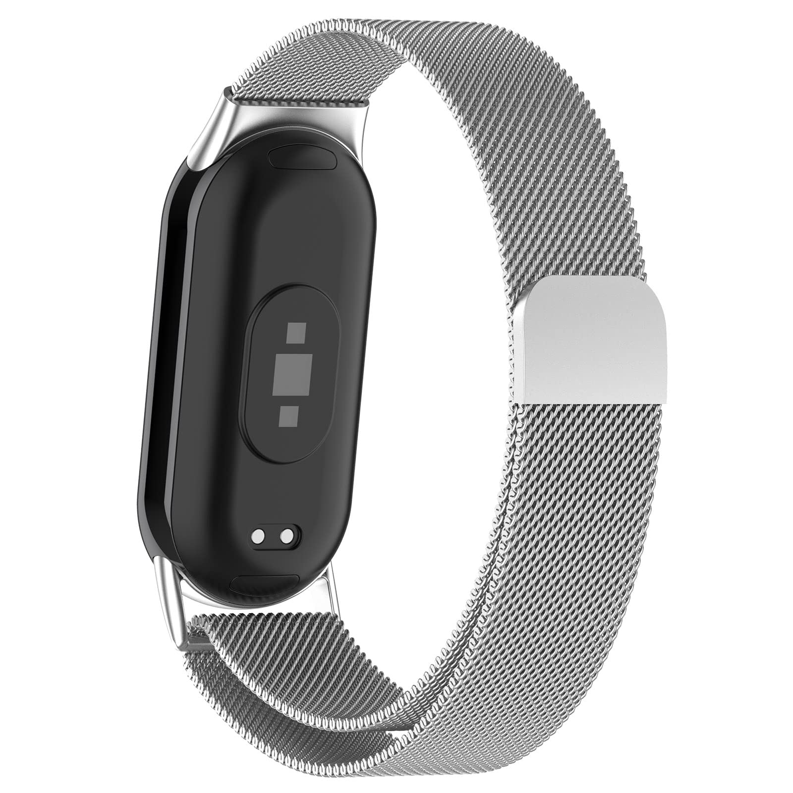  コンパチブル Xiaomi Smart Band 9/8 替えバンド コンパチブル シャオミ スマートウォッチ 9/8 交換バンド mi band 9/8 ステンレス マグネット メタル 強力な磁 ベルト 長さ調節 通気 メッシュ