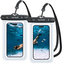 【2枚セット】 スマホ 防水 ケース IPX8 Lamicall : 海 プール すまほ ぼうすい カバー 水中 撮影 顔認証 通話 スマフォ アイホン 携帯 けいたい 首かけ お風呂 温泉 海水浴 水泳 潜水 iPhone 16 15 14 p