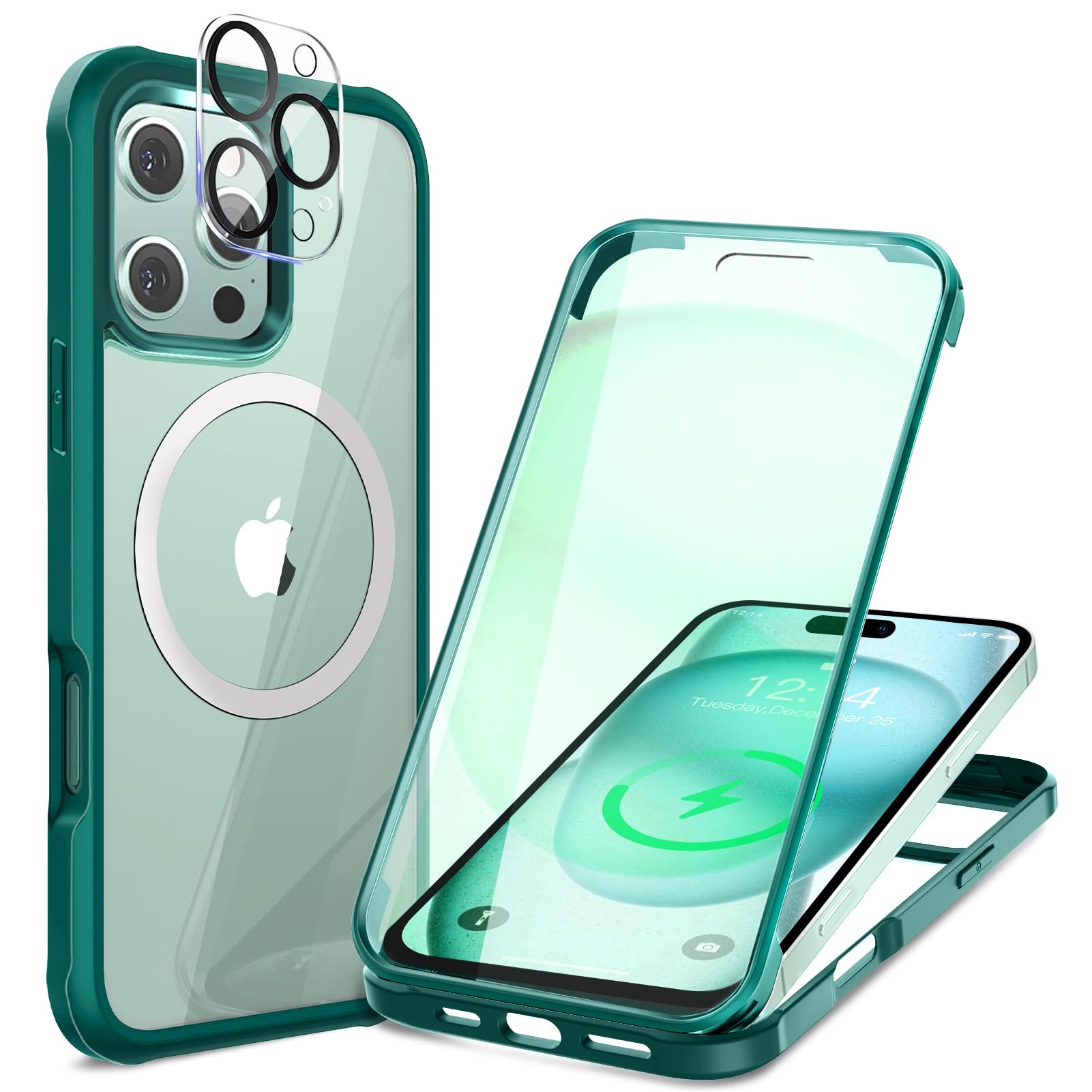 3 in 1ȰηݸHAUTRKBG iPhone 16 Pro   ꥢ ξ̶饹 [MagSafeб] [...