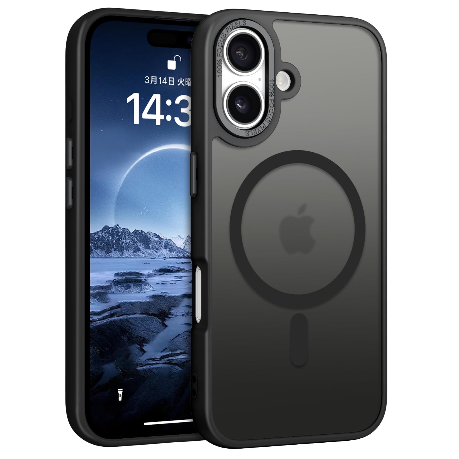 Telaso iPhone 16 Plus 用 ケース Mag safe対応 マグセーフ対応 防滑 落下防止 ストラップホール付き レンズ保護 傷つけ防止 指紋防止 手触りが良い 薄型 軽量 いPhone 16 Plus 6.7インチ用 カバー アイフ