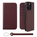HANATORA iPhone16ProMax ケース 手帳型 本革 スマホケース スマホ スタンド ストラップ 付き シュリンクカーフレザー ギフト ベルトな...