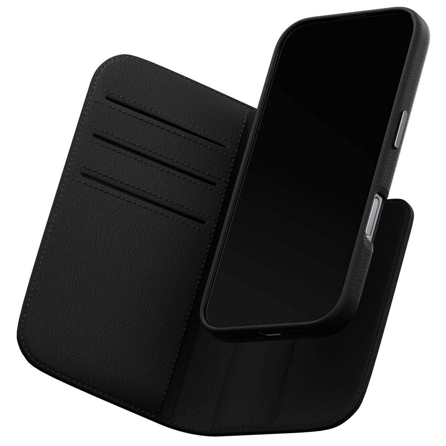 【MagEasy】 iPhone 16 対応 ケース MagSafe 対応 手帳型 2way 取り外し 可能 分離式 耐衝撃 レザー スマホケース カバー カード 収納 手帳型ケース [ iPhone16 アイフォン 16 対応 ] Card Folio M ブラック