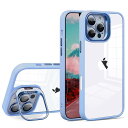 JOOBOY スマホケース 対応 iPhone 16 Pro Max ケース クリア 透明 レンズスタンド付き スタンド機能 レンズカバー付き PC背面+TPUバンパー おしゃれ 耐衝撃 ストラップホール付き アイフォン16プロマ