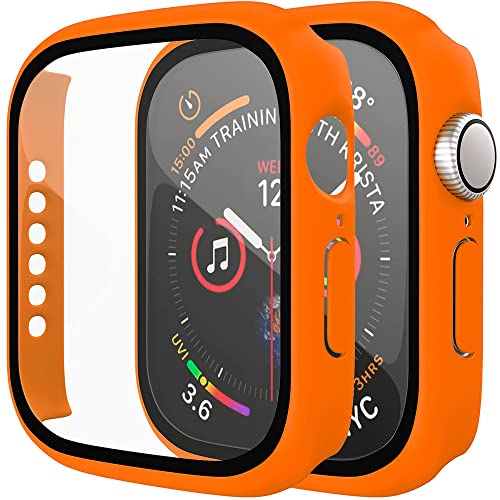アップルウォッチ カバー Apple watch ケース 44mm シリーズ 4 5 6 Pellforia 保護ケース 保護カバー オレンジ or-44