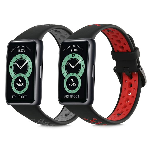 kwmobile 2x 交換ベルト Huawei Band 6対応 バンド - シリコンバンド ソフト TPU 耐久性 kwmobile 2x 交換ベルト Huawei Band 6対応 バンド - シリコンバンド ソフト TPU 耐久性