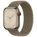 コンパチブル apple watch バンド ブレイデッドソロループ 柔らかいシリコーン糸混紡リサイクルヤーン素材 ステンレス留め具 編組バンド apple watch ultra/8/7/6/5/4/3/2/1/SE対応 通気性 38mm/40mm/41mm 42mm