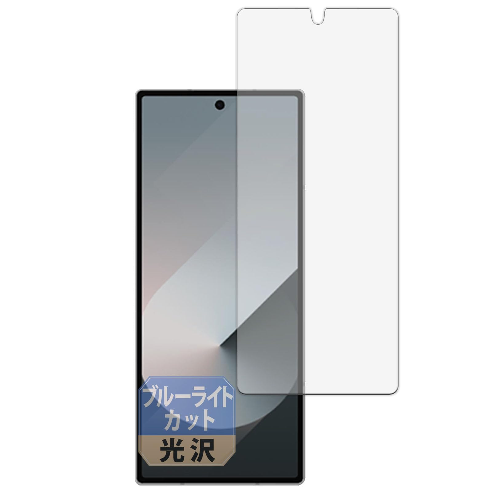 Leipsden Samsung Galaxy Z Fold6 (カバー画面) 対応 BlueGloss 保護 フィルム ブルーライトカット 目に優しい 光沢 日本製