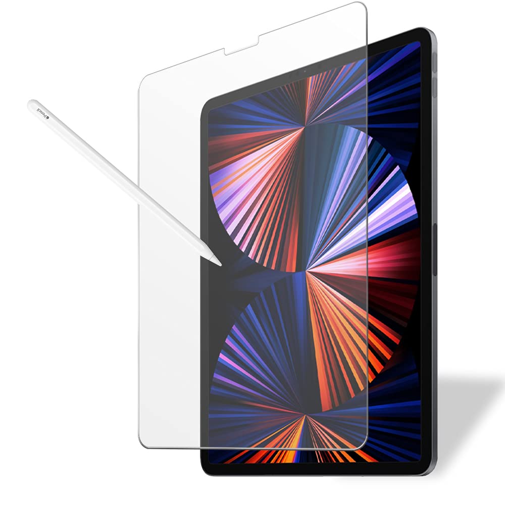 MS factory iPad Pro 12.9 第6/5/4/3世代 用 ペーパー 紙 ライク ガラスフィルム 日本製 旭硝子 アンチグレア 強化ガラス フィルム Pro12.9 2022 第6世代 2021 第5世代 2020 第4世代 2018 第3世代 FD-IPDP3-GLS-PL