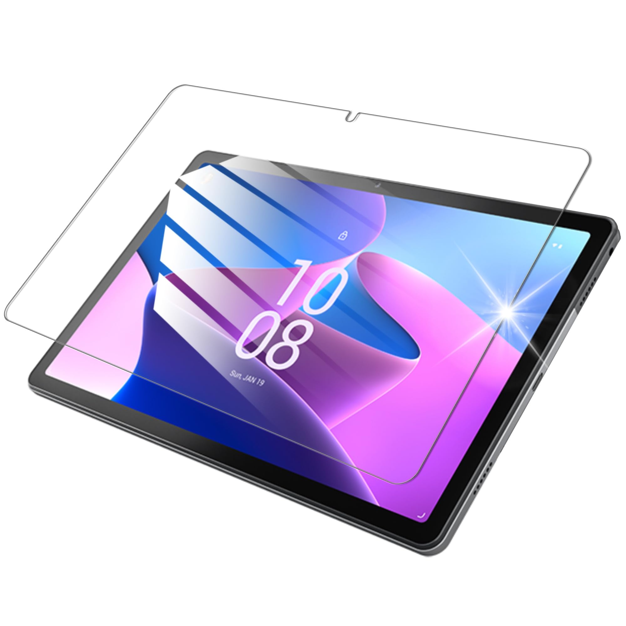 nutmeg 対応 Lenovo Tab M10 Plus 3rd Gen 10.61インチ 保護フィルム ガラスフィルム フィルム 強化ガラス 日本旭硝子素材 硬度9H 気泡ゼロ 高透過率 反射防止 飛散防止 耐衝撃 指紋防止【操作に失敗し