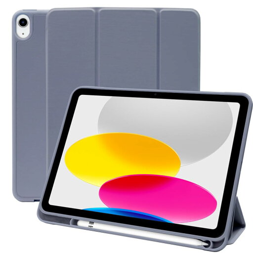 MS factory iPad 10世代 用 ケース iPadケース 第10世代 アイパッド 10.9 カバー ペン収納 耐衝撃 オートスリープ スタンド ラベンダー グレー IPD-10-S-HDR-LAVG MS factory iPad 10世代 用 ケース iPadケース 第10世代 アイパッド 10.9 カバー ペン収納 耐衝撃 オートスリープ スタンド ラベンダー グレー IPD-10-S-HDR-LAVG