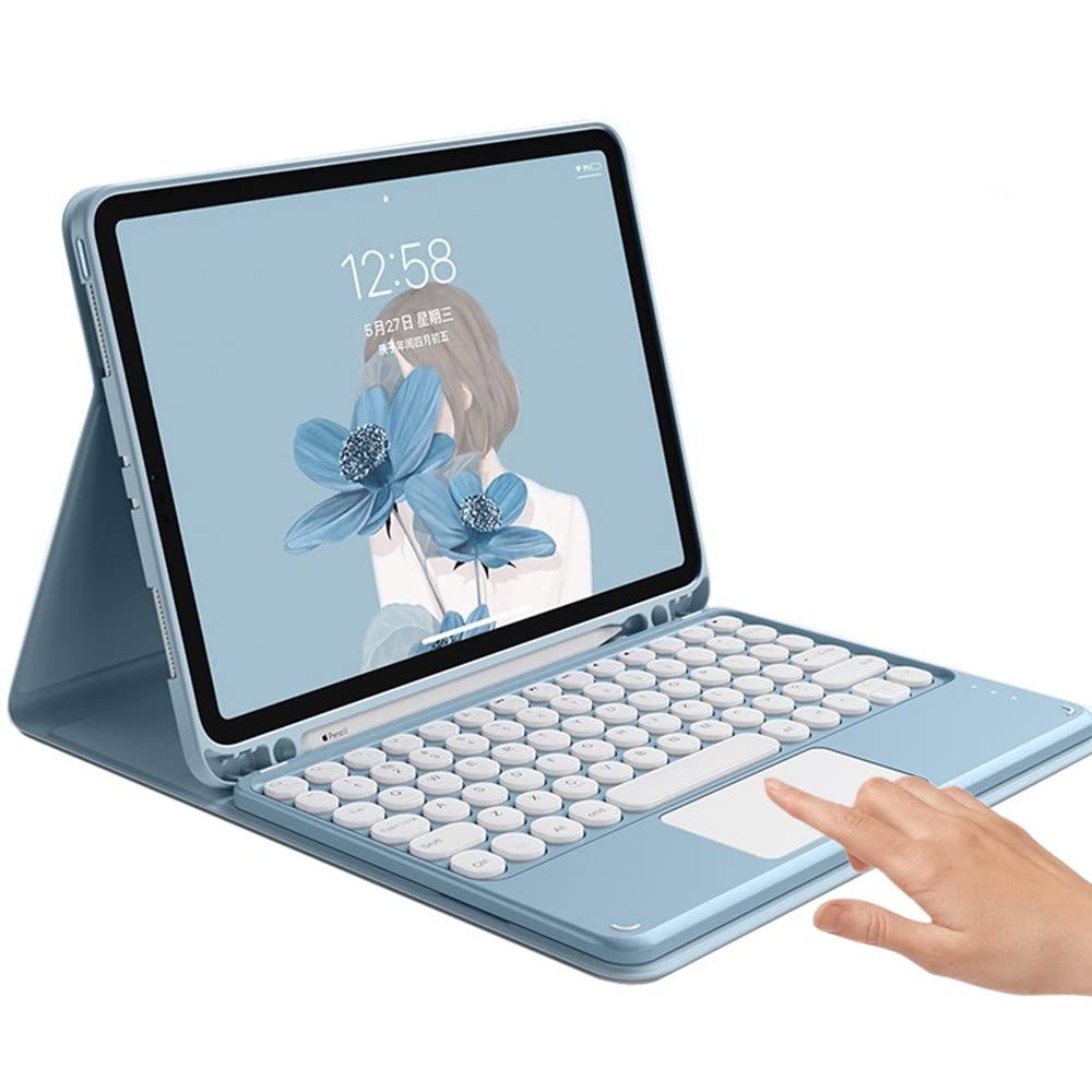 乐天商城 - iPad mini7 キーボードケース (A17 Pro、2024) iPad mini 第7/6世代 キーボード タッチパッド付き 可愛い 丸型キー iPad mini 7 mini 6 ケース キーボード付き トラックパッド付き Pencil収納,深緑