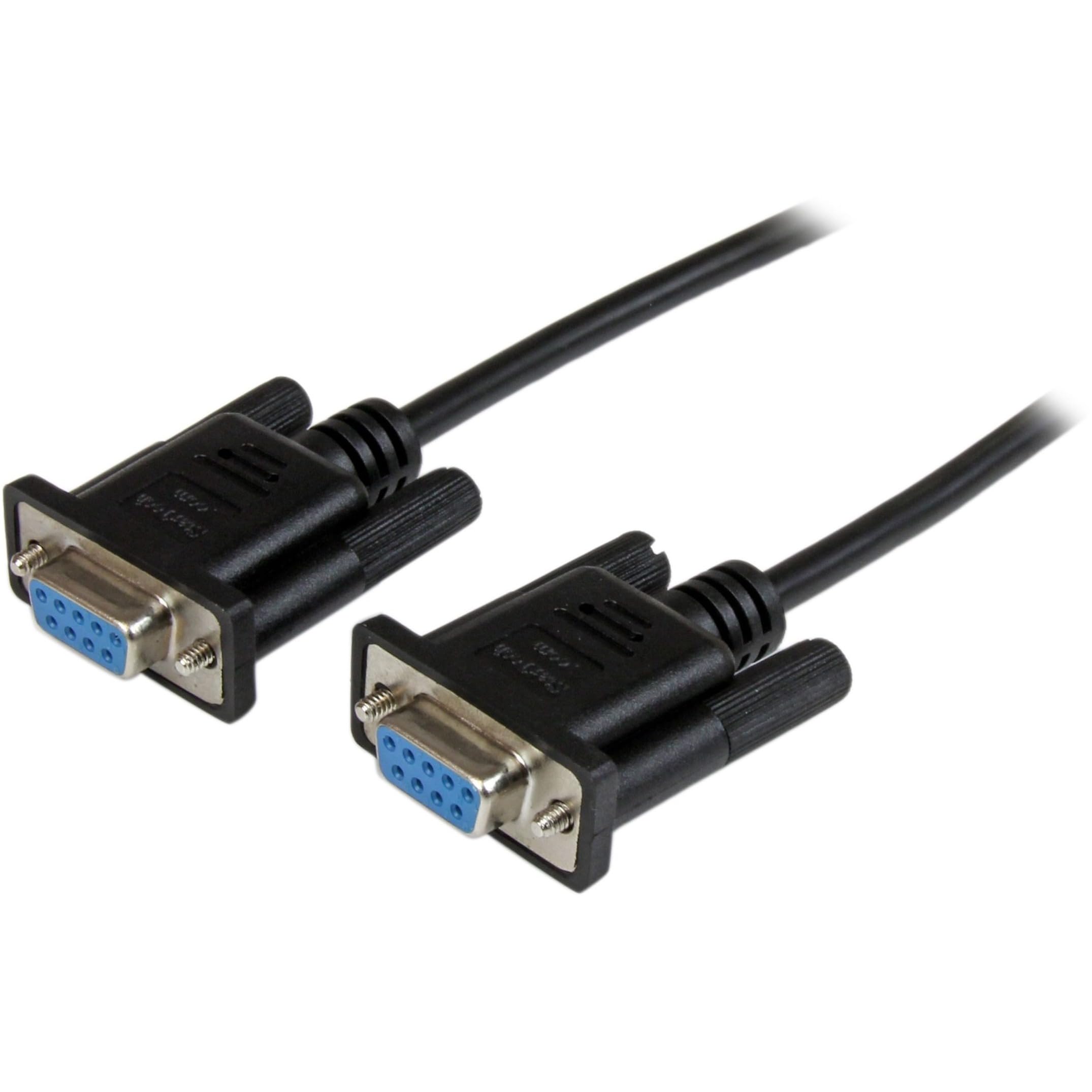 StarTech.com RS232C シリアル クロスケーブル 2m ブラック D-Sub 9ピン メス/メス SCNM9FF2MBK