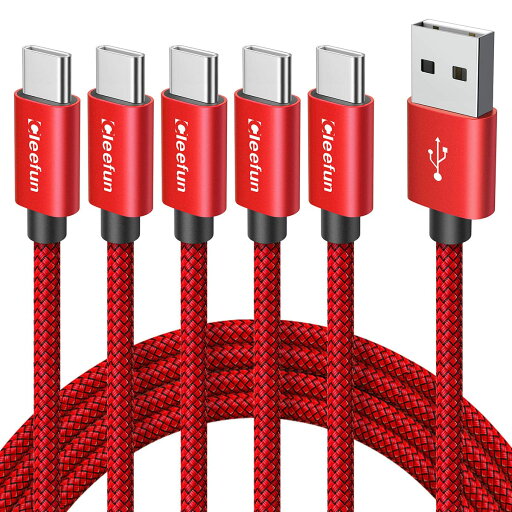 USB Type C/タイプc ケーブル【1.8M 5本】CLEEFUN USB C ケーブル 急速充電 QC3.0対応 コード たいぷc 高耐久 断線防止ナイロン iPhone15 iPhone15 Pro、Galaxy S10 S9 A22 A21 A20 Note、Xperia、SwitchなどのType-C機器対 USB Type C/タイプc ケーブル【1.8M 5本】CLEEFUN USB C ケーブル 急速充電 QC3.0対応 コード たいぷc 高耐久 断線防止ナイロン iPhone15 iPhone15 Pro、Galaxy S10 S9 A22 A21 A20 Note、Xperia、SwitchなどのType-C機器対