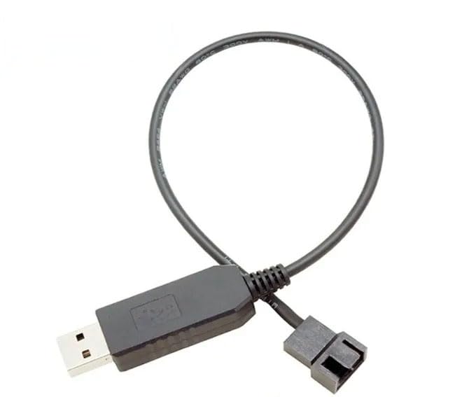 XYZA 風神 PC ファン用 USB電源 変換ケーブル 12V 昇圧回路内蔵 3pin 4pin対応 30cm XA-PWM12VL