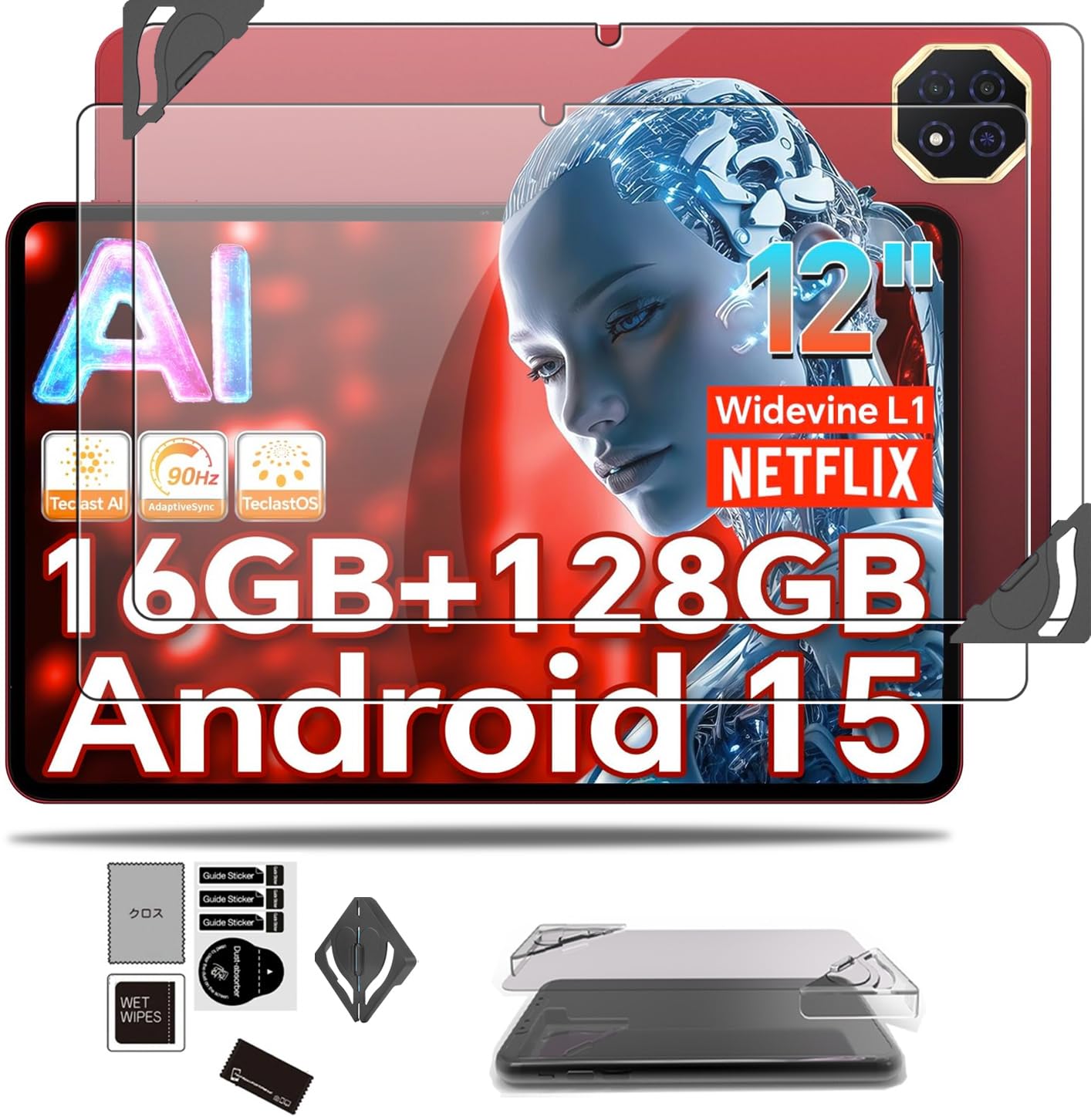 TECLAST T60 AI / T60 Plus  ե ݸե 饹ե NOUKAJU 12 饹ե վݸե ڼդե졼դ ƩΨ 9H ɻ ˢɻ 