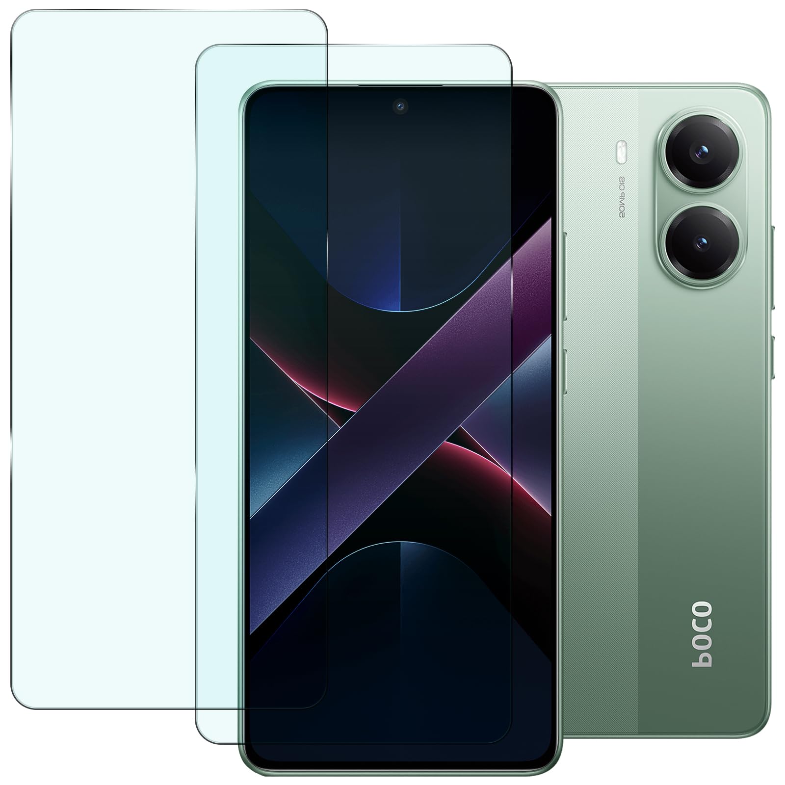 For Xiaomi POCO X7 Pro ガラスフィルム 指紋·汚れ防止 POCO X7 Pro保護フィルム 指紋認証 ShellChic 耐衝撃 xiaomi poco x7 pro 用 強化ガラスフィルム 高光沢 液晶 硬度9H 高透過率 高感度タッチ 超鮮明な画