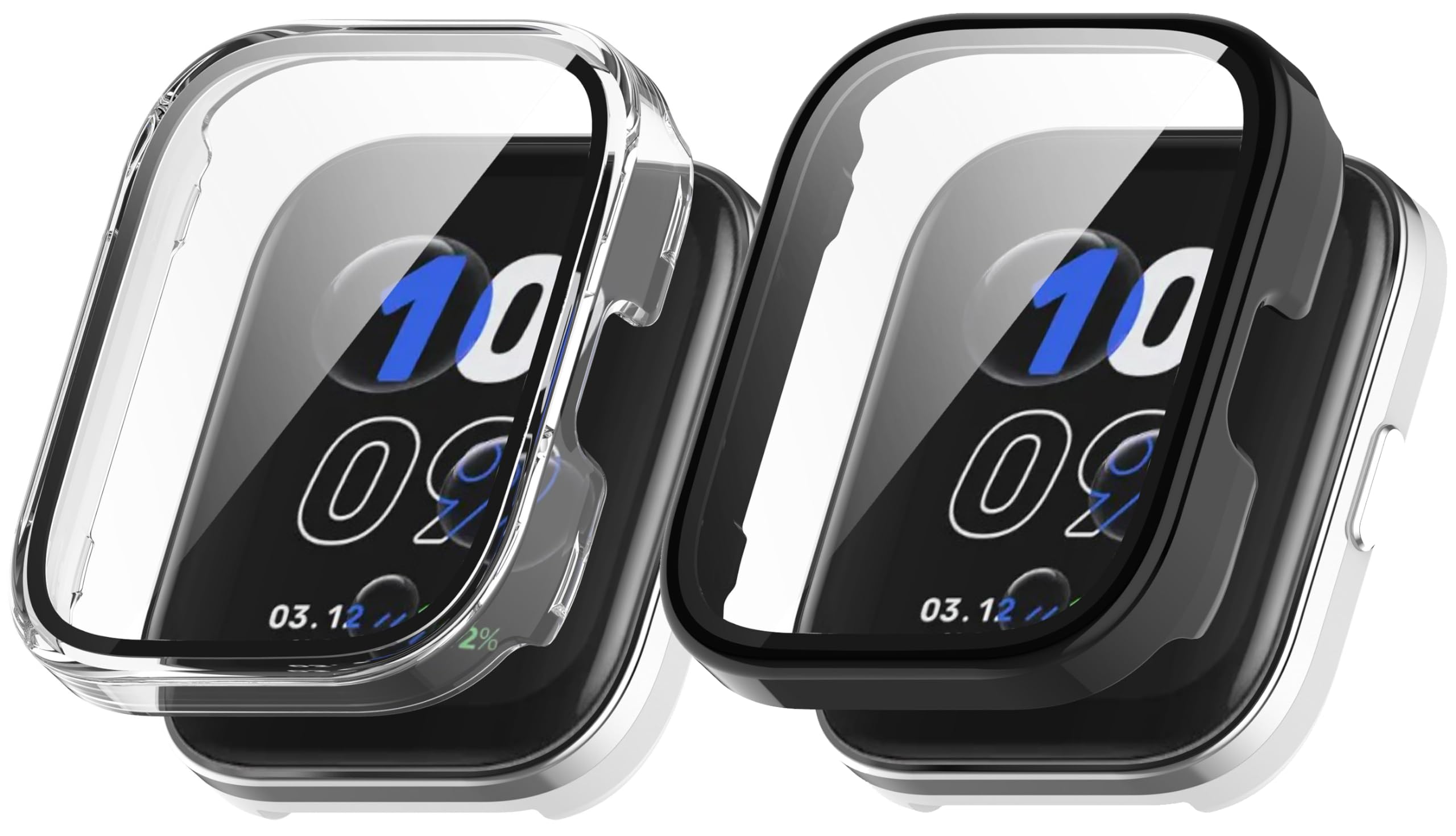  For Amazfit Bip 5 Unity ケース 保護ケース ガラスフイルム一体型ケース  保護フィルム PC素材+日本旭硝子素材強化ガラス 装着簡単 耐衝撃 高透過率 指紋防止 傷防止 Amazfit Bi