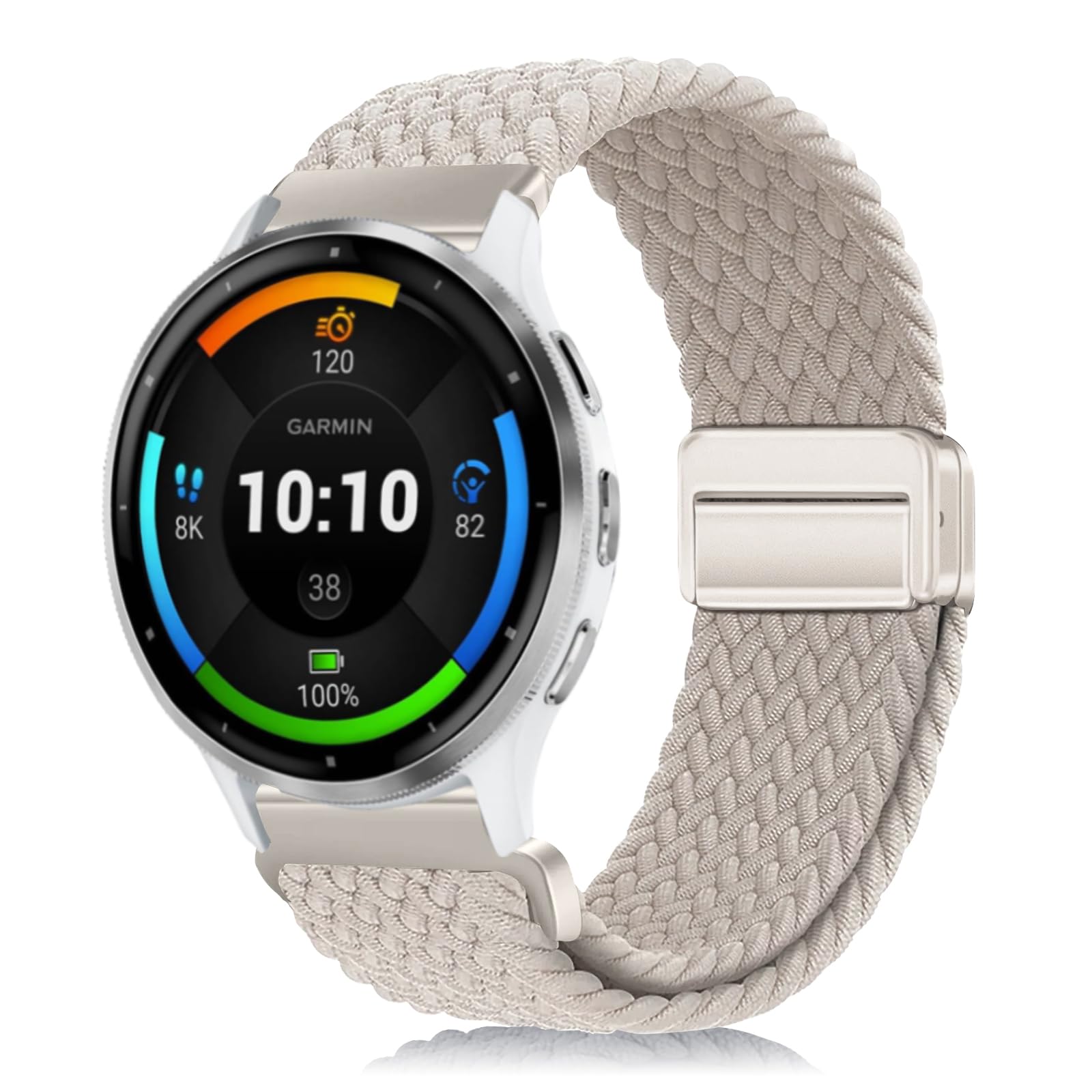 樂天商城 - [YealRed] バンド 22mm For Garmin Venu 4/3 45mm/Forerunner 570 47mm/Venu 2 /Vívoactive 4 交換用ストラップ 弾性ナイロン製 替えベルト 編組ストラップ 磁気バックル 換えベルト マグネットバンド コンパチブル
