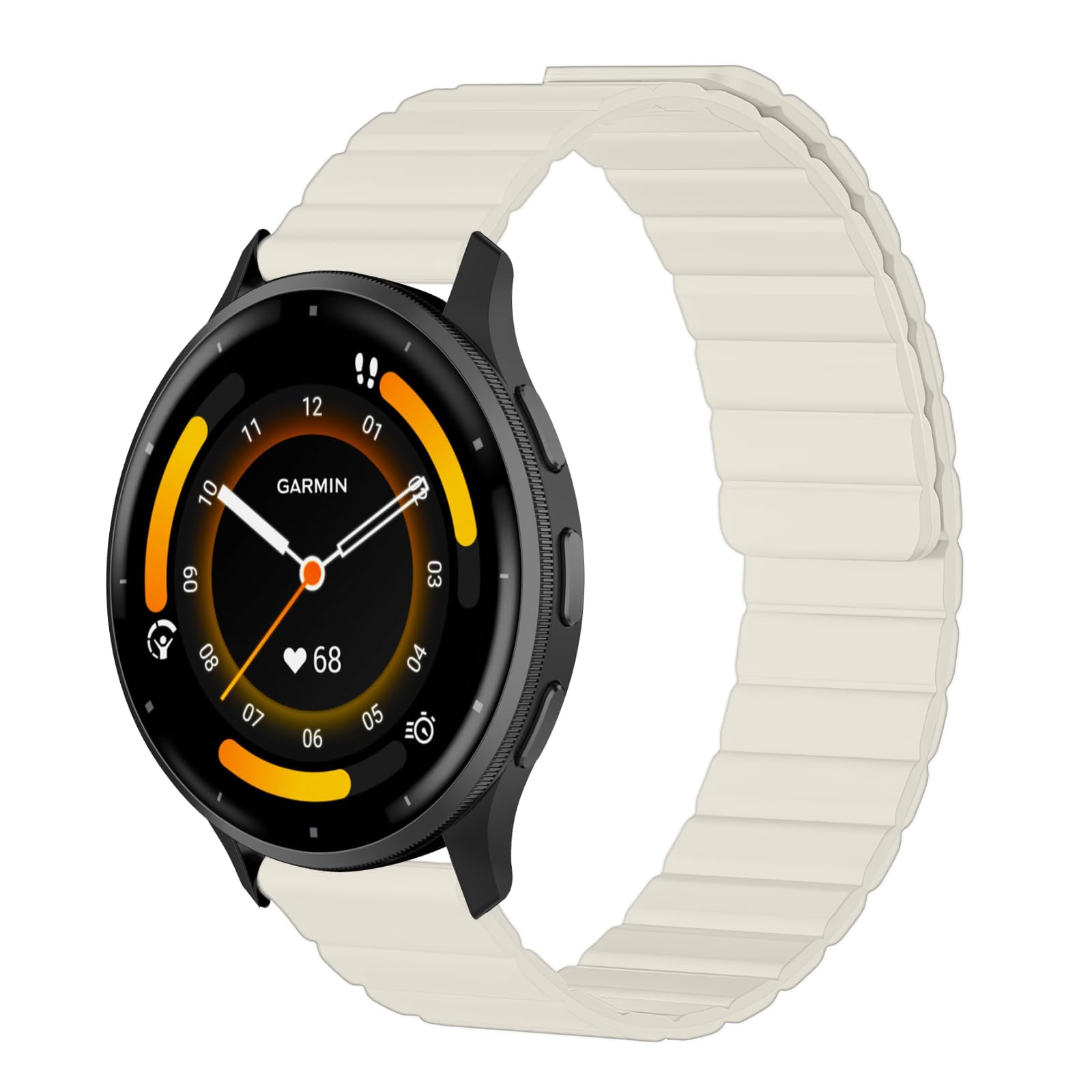  22mm 交換バンド Garmin Venu 4 45mm/Forerunner 570 47mm/265/255/255 Music 対応 磁気付き シリコン柔らしい スポーツ 替えバンド 調節可能 耐久性 コンパチブル Garmin vivoactive 4/Venu 3/2/GarminActive (スタ
