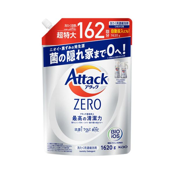 花王 アタックZERO つめかえ用超特大 1620g 1個