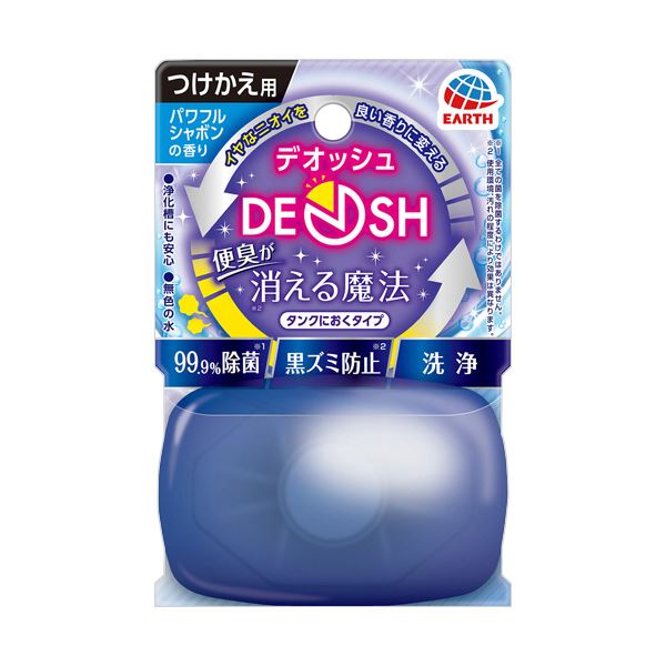 （まとめ） アース製薬 デオッシュ DEOSHタンクにおくタイプ パワフルシャボン つけかえ用 1個 【×5セット】