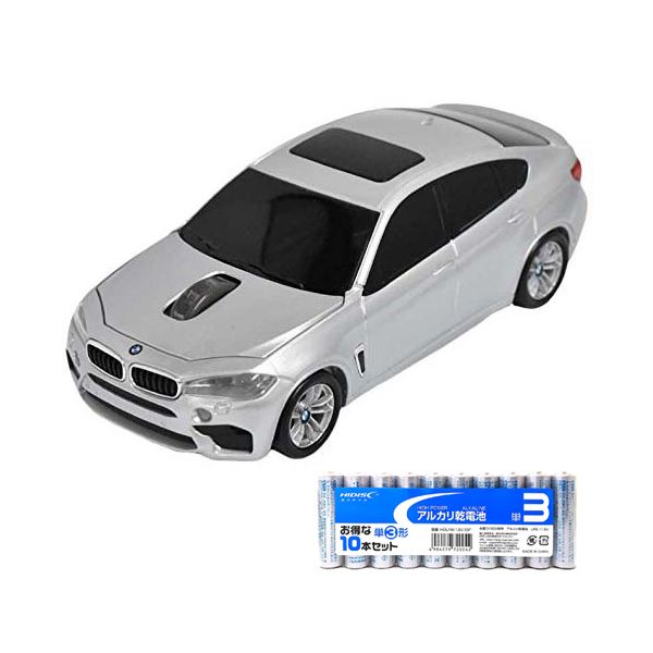 LANDMICE BMW X6V[Y J[}EX 2.4Ghz 1750dpi Vo[ + AJdr P3`10{pbNZbg BM-X6M-SV+HDLR6/1.5V10P