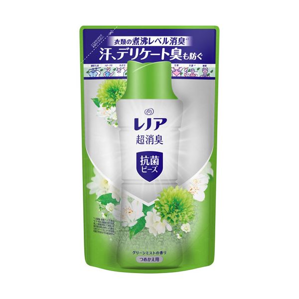 (まとめ）P＆G レノア 超消臭抗菌ビーズグリーンミストの香り つめかえ用 430ml 1個【×10セット】