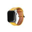 EGARDEN GENUINE LEATHER STRAP for Apple Watch 49/45/44/42mm Apple Watch用バンド イエロー EGD20586AW