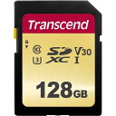 ■商品内容128GB UHS-I U3 SDXC Card (MLC) TS128GSDC500S■商品スペックアスベスト 非含有RoHS指令 対応J-Moss 対象外環境自己主張マーク なしその他環境及び安全規格 -電波法備考 非対象：電界強度が対象外の為電気通信事業法備考 非対称：公衆回線に接続しない為電波法 非対象電気通信事業法 非対象法規関連確認日 20180401電気用品安全法（本体） 非対象電気用品安全法（付属品等） 非対象電気用品安全法（備考） 非対象■送料・配送についての注意事項●本商品の出荷目安は【1 - 5営業日　※土日・祝除く】となります。●お取り寄せ商品のため、稀にご注文入れ違い等により欠品・遅延となる場合がございます。●本商品は同梱区分【TS1】です。同梱区分が【TS1】と記載されていない他商品と同時に購入された場合、梱包や配送が分かれます。●本商品は仕入元より配送となるため、沖縄・離島への配送はできません。[ TS128GSDC500S ]