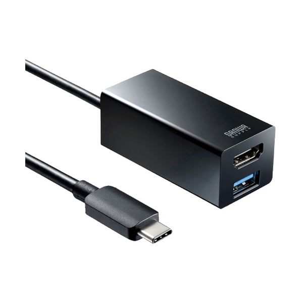 ■商品内容【ご注意事項】この商品は下記内容×5セットでお届けします。●USB-C×1ポート、USB-A×1ポート、HDMI×1ポートのUSBハブ。●Surfaceやスタンドを使うユーザーに。■商品スペックコネクタ：[アップストリーム]USB3.2(3.1/3.0)Gen1USB-C オス、[ダウンストリーム]USB3.2(3.1/3.0)Gen1:USB-A メス×1、USB-Cメス×1(PD3.0 100W対応)、タイプA(19pin)メス×1ケーブル長さ：0.5m寸法：W約28×D59.7×H23.5mmその他仕様：●HDMIポート最大対応解像度:4K/60Hz●保証期間:6ヵ月備考：※DisplayPort Alternate Mode対応■送料・配送についての注意事項●本商品の出荷目安は【1 - 5営業日　※土日・祝除く】となります。●お取り寄せ商品のため、稀にご注文入れ違い等により欠品・遅延となる場合がございます。●本商品は同梱区分【TS1】です。同梱区分が【TS1】と記載されていない他商品と同時に購入された場合、梱包や配送が分かれます。●本商品は仕入元より配送となるため、沖縄・離島への配送はできません。[ USB-3TCH35BK ]