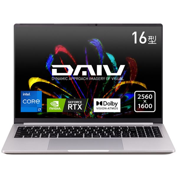 マウスコンピューター ノートPC DAIV 6P-BPQD (Corei7-12700H/16GB/SSD・512GB/ODD無/Win10Pro(Win11ProDG)/Office無/16型/Thunderbolt4/IrisXe/2560x1600/1年) 22096P-ADLASW11-BPQD