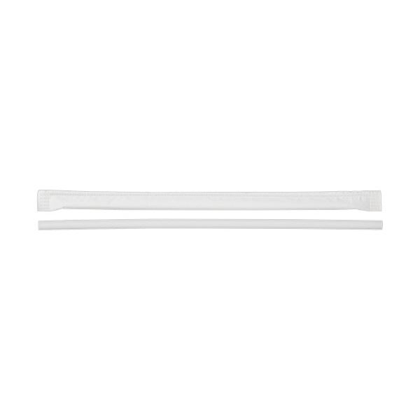 （まとめ）ストリックスデザイン 紙袋入ストレートショートストロー ホワイト SD-700 1箱(500本)【×10セット】