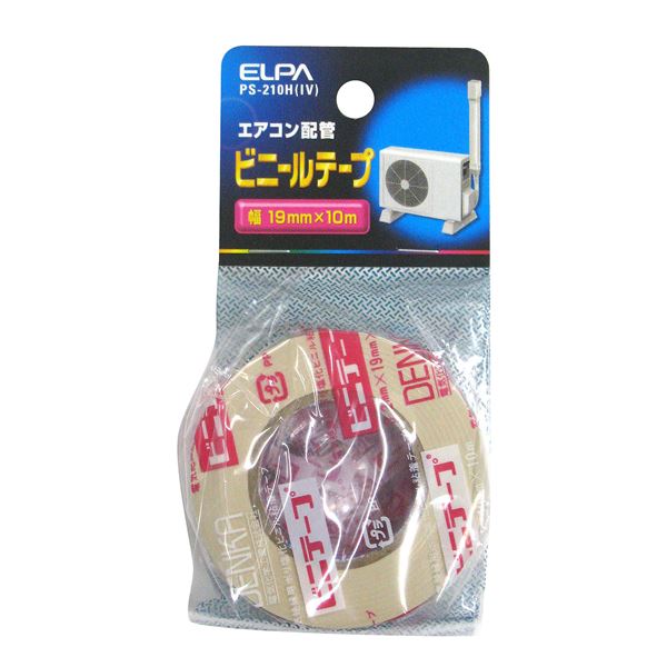 （まとめ） ELPA ビニールテープ 19mm*10m アイボリー PS-210H（IV） 【×20セット】